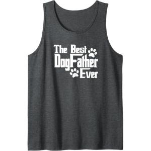 image:imageDogfather Gift for Dog Lovers Pet Owners Dog Dad Tank TopDark Heather Grey