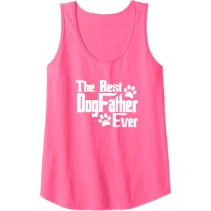 image:imageDogfather Gift for Dog Lovers Pet Owners Dog Dad Tank TopNeon Pink