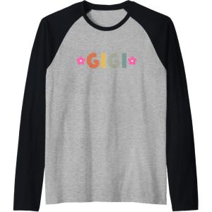 image:imageGigi  Grandmother Mimi and Gigi Gifts Raglan Baseball TeeBlackAthletic Heather