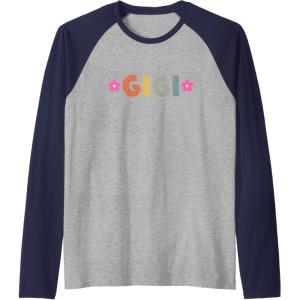 image:imageGigi  Grandmother Mimi and Gigi Gifts Raglan Baseball TeeNavy BlueAthletic Heather