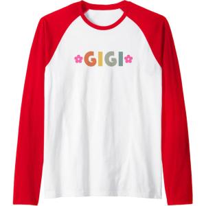 image:imageGigi  Grandmother Mimi and Gigi Gifts Raglan Baseball TeeRedWhite