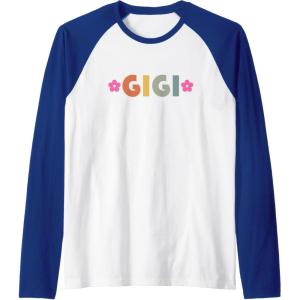 image:imageGigi  Grandmother Mimi and Gigi Gifts Raglan Baseball TeeRoyal BlueWhite