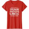image:imageFreakin Awesome Uncle Looks Like  Gift for Uncles TShirt SmallRed