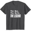 image:imageThe Man The Myth The Legend  Great gift for Grandpa Dad TShirtDark Heather Grey