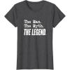 image:imageThe Man The Myth The Legend  Great gift for Grandpa Dad TShirtDark Heather Grey