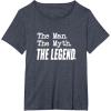 image:imageThe Man The Myth The Legend  Great gift for Grandpa Dad TShirtHeather Blue