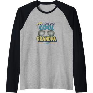 image:imageI Am The Cool Grandpa  Grandpa Gift Raglan Baseball TeeBlackAthletic Heather