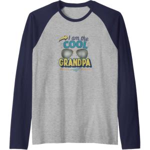 image:imageI Am The Cool Grandpa  Grandpa Gift Raglan Baseball TeeNavy BlueAthletic Heather