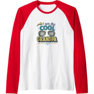 image:imageI Am The Cool Grandpa  Grandpa Gift Raglan Baseball TeeRedWhite