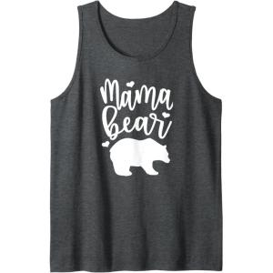 image:imageMama Bear  Great gift for Women Friends Mom Tank TopDark Heather Grey