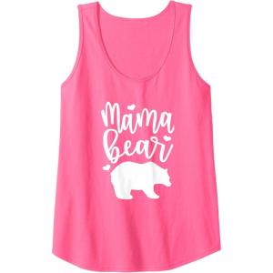 image:imageMama Bear  Great gift for Women Friends Mom Tank TopNeon Pink