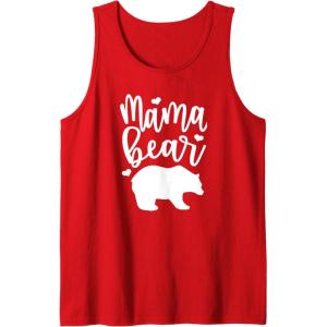 image:imageMama Bear  Great gift for Women Friends Mom Tank TopRed