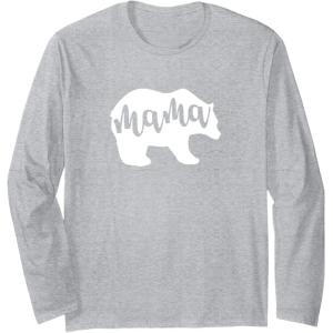 image:imageMama Bear Gift for Mom Mama Nana Mimi Long Sleeve TShirtHeather Grey