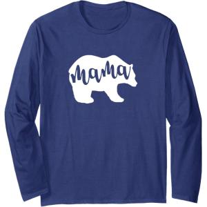 image:imageMama Bear Gift for Mom Mama Nana Mimi Long Sleeve TShirtNavy Blue