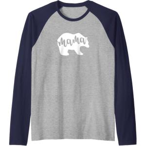 image:imageMama Bear Gift for Mom Mama Nana Mimi Raglan Baseball TeeNavy BlueAthletic Heather