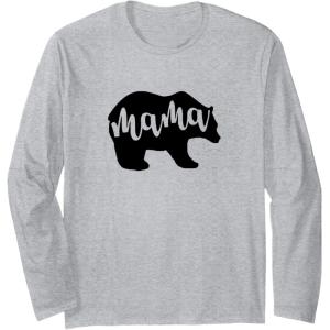 image:imageMama Bear White Gifts for Mom Women Mimi Mama Long Sleeve TShirtHeather Grey