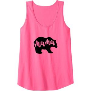 image:imageMama Bear White Gifts for Mom Women Mimi Mama Tank TopNeon Pink