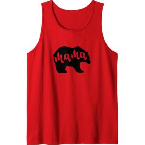 image:imageMama Bear White Gifts for Mom Women Mimi Mama Tank TopRed