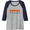 image:imageF R I E N D S  Funny Spooky Halloween Gifts Raglan Baseball TeeNavy BlueAthletic Heather