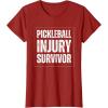 image:imagePickleball Injury Survivor  Pickleball Gift TShirtCranberry Red