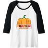 image:imagePumpkin Season  Fall Season Gifts Raglan Baseball TeeBlackWhite