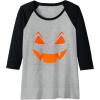 image:imageSpooky Smile  Funny Spooky Halloween Gifts Raglan Baseball TeeBlackAthletic Heather