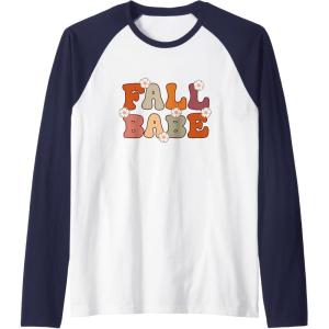 image:imageFall Babe  Fall Season Gifts Raglan Baseball TeeNavy BlueWhite