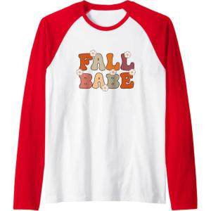 image:imageFall Babe  Fall Season Gifts Raglan Baseball TeeRedWhite