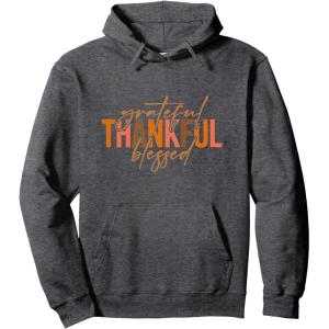 image:imageGrateful Thankful Blessed  Fall Season Gifts Pullover HoodieDark Heather Grey