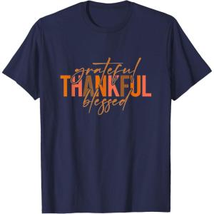 image:imageGrateful Thankful Blessed  Fall Season Gifts TShirtNavy Blue