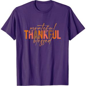 image:imageGrateful Thankful Blessed  Fall Season Gifts TShirtPurple