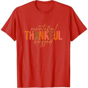 image:imageGrateful Thankful Blessed  Fall Season Gifts TShirtRed