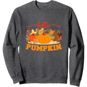 image:imageHello Pumpkin  Fall Season Gifts SweatshirtDark Heather Grey