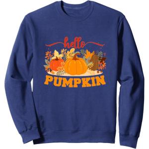 image:imageHello Pumpkin  Fall Season Gifts SweatshirtNavy Blue