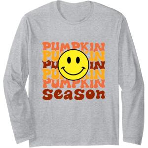 image:imagePumpkin Season  Fall Season Gifts Long Sleeve TShirtHeather Grey