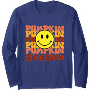 image:imagePumpkin Season  Fall Season Gifts Long Sleeve TShirtNavy Blue