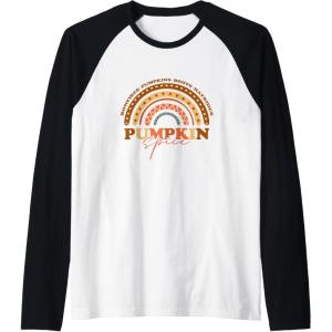 image:imagePumpkin Spice  Fall Season Gifts Raglan Baseball TeeBlackWhite