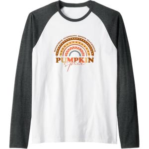 image:imagePumpkin Spice  Fall Season Gifts Raglan Baseball TeeDark Heather GreyWhite