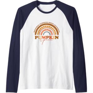 image:imagePumpkin Spice  Fall Season Gifts Raglan Baseball TeeNavy BlueWhite