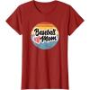 image:imageBaseball Mom Retro  Gift for Mother TShirtCranberry Red