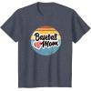 image:imageBaseball Mom Retro  Gift for Mother TShirtHeather Blue