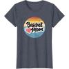 image:imageBaseball Mom Retro  Gift for Mother TShirtHeather Blue