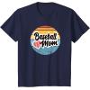 image:imageBaseball Mom Retro  Gift for Mother TShirtNavy Blue