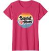 image:imageBaseball Mom Retro  Gift for Mother TShirtRed Heather
