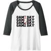 image:imageGame Day  Baseball Mom Gifts Raglan Baseball TeeDark Heather GreyWhite