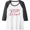 image:imageHappiness is being a Mimi  Grandmother Mimi and Gigi Gifts Raglan Baseball TeeDark Heather GreyWhite