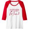 image:imageHappiness is being a Mimi  Grandmother Mimi and Gigi Gifts Raglan Baseball TeeRedWhite