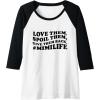 image:imageLove them spoil them Give them back Mimilife Raglan Baseball TeeBlackWhite