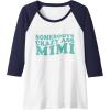 image:imageSomebodys Crazy Ass Mimi  Grandmother Mimi and Gigi Gifts Raglan Baseball TeeNavy BlueWhite
