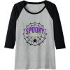 image:imageSpooky University  Funny Spooky Halloween Gifts Raglan Baseball TeeBlackAthletic Heather